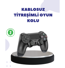 Kablosuz Titreşimli Oyun Kolu – Yüksek Hassasiyetli Analog Kontrol ve Ergonomik Tutma