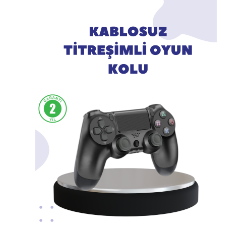 Kablosuz Titreşimli Oyun Kolu – Yüksek Hassasiyetli Analog Kontrol ve Ergonomik Tutma