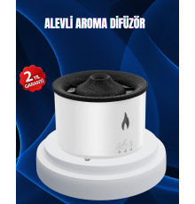 3D Alev Işıklı Aromaterapi Makinesi – 360 ml Su Kapasiteli Sessiz Difüzör