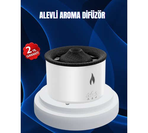 3D Alev Işıklı Aromaterapi Makinesi – 360 ml Su Kapasiteli Sessiz Difüzör