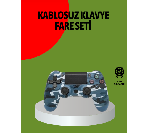 PS4 Kablosuz Oyun Kolu Gecikmesiz Bağlantılı Ergonomik Tasarımlı