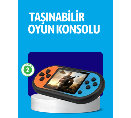 Retro 520 Oyunlu Taşınabilir Konsol HD Ekran USB Şarjlı