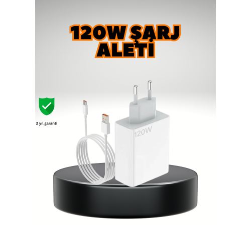 120 Watt Ultra Hızlı Şarj Seti Realme 7 8 9 Pro Uyumlu