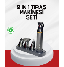 Şarjlı 9’u 1 Arada Çok Amaçlı Erkek Bakım Seti Yıkanabilir Başlıklar