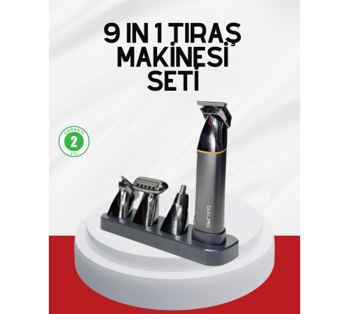 Şarjlı 9’u 1 Arada Çok Amaçlı Erkek Bakım Seti Yıkanabilir Başlıklar