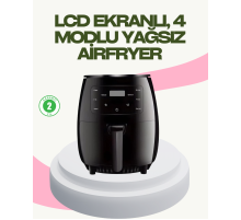 2400W Güçlü Airfryer 6L Yapışmaz Hazne Bulaşık Makinesi Uyumlu