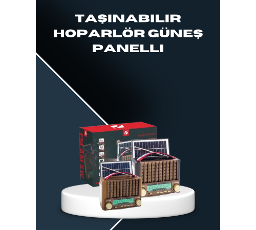 Çok Fonksiyonlu Solar Radyo Bluetooth USB SD Kartlı Taşınabilir Hoparlör