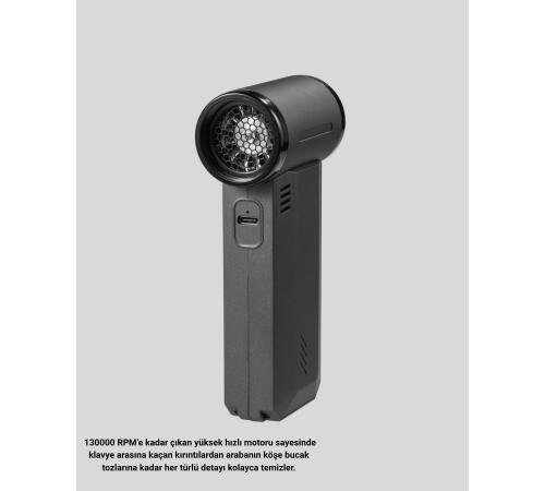 130000 RPM Çok Fonksiyonlu Şarjlı Hava Üfleme ve Vakum Temizlik Cihazı