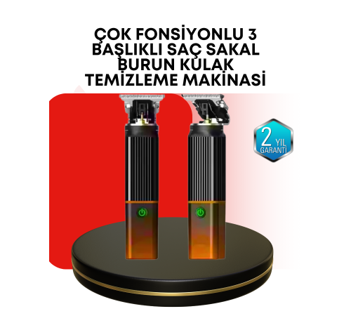Erkekler İçin Şarjlı 3’ü 1 Arada Trimmer Seti – Güçlü Motor, Sessiz Çalışma