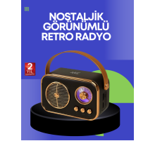 Klasik Retro Radyo – Bluetooth Destekli, FM Özellikli Şarjlı Hoparlör