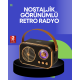 Klasik Retro Radyo – Bluetooth Destekli, FM Özellikli Şarjlı Hoparlör