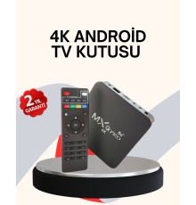 4K Android TV Box – Akıllı Medya Oynatıcı, 2GB RAM, 16GB Hafıza, Wi-Fi Destekli