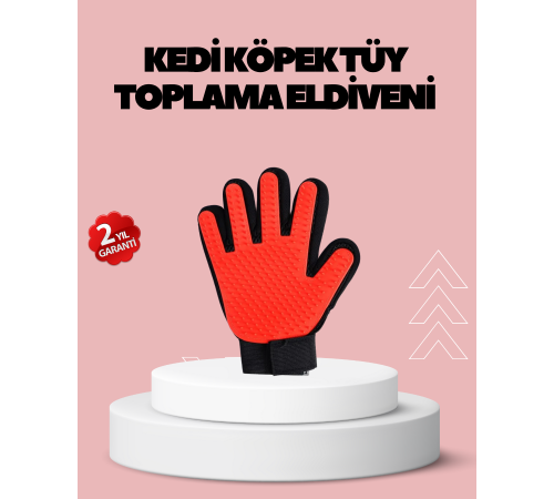 Evcil Hayvanlar İçin Tüy Dökülme Önleyici Eldiven – Masaj ve Temizlik İçin Yumuşak Silikon Uçlu