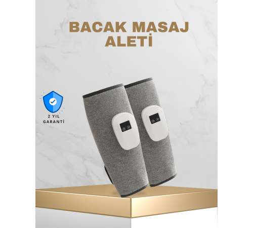 Taşınabilir Şarjlı Baldır Masaj Aleti – 3 Kademeli Isı ve Basınç Ayarı, Titreşim Fonksiyonlu