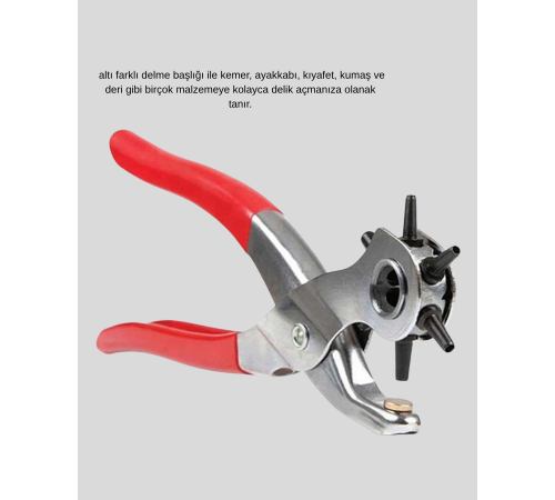 6 Başlıklı Kemer Delme Pense Paslanmaz Çelik Çok Amaçlı