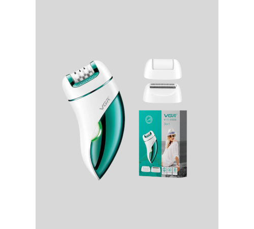 Şarjlı 3’ü 1 Arada VGR Epilatör LED Işıklı Suya Dayanıklı Hassas Bölge Epilasyon Makinesi