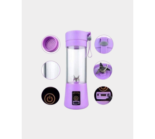 Taşınabilir USB Şarjlı Mini Smoothie Blender 380ml Çelik Bıçaklı Portatif
