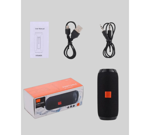 Kablosuz Hoparlör 12 Saat Çalma Süresi USB AUX TF Kart Destekli