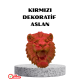 Özel Tasarım 3D Aslan Figürü Duvar Süsü Dekoratif Heykel 20x21 cm
