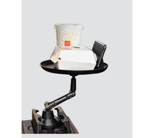 360° Döner Araç Bardaklık Tepsisi Geniş Yemek Alanlı Telefon Standlı