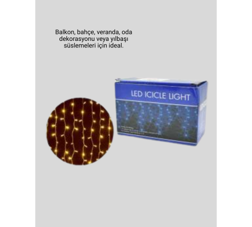 4 Metre Şelale Led Işık Perdesi Dekoratif