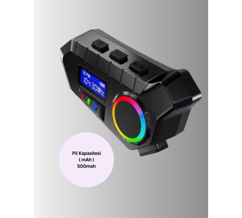 Bluetooth 5.4  İnterkom IP65 Toz ve Su Geçirmez LED Göstergeli