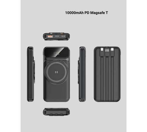 10000 mAh Kablosuz Powerbank – 15W Hızlı Şarj,  Type-C Çoklu Çıkışlı