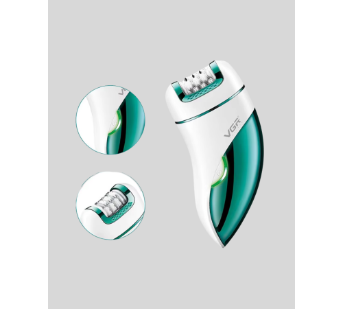 Şarjlı 3’ü 1 Arada VGR Epilatör LED Işıklı Suya Dayanıklı Hassas Bölge Epilasyon Makinesi