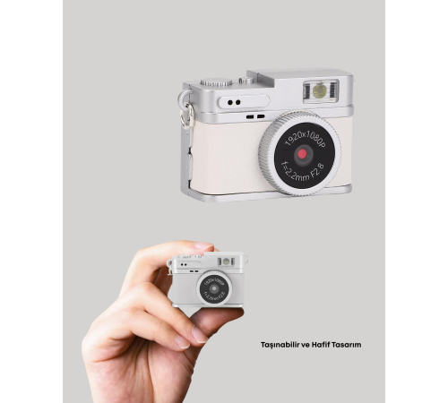 Mini HD Dijital Kamera 1080P Kordonlu Taşınabilir Retro Model