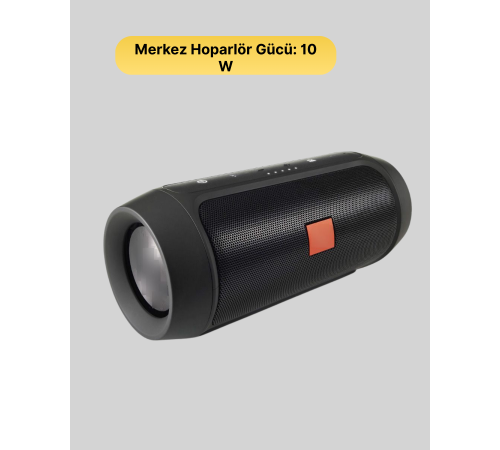 Kablosuz Hoparlör 12 Saat Çalma Süresi USB AUX TF Kart Destekli