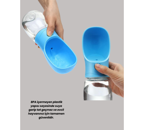 Taşınabilir Su Tasarruflu Köpek ve Kedi Su Şişesi Tek Elle Kullanım Kolaylığı