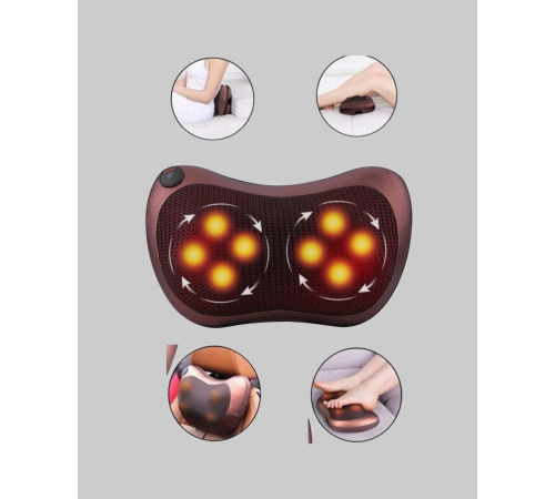 Isıtma Özellikli Derin Yoğurma Masaj Yastığı Priz & Çakmak Girişli