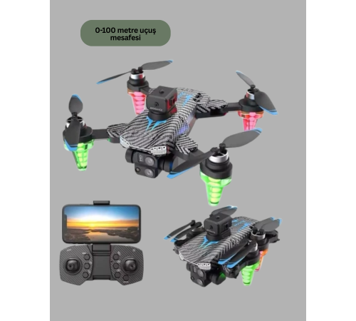 1080P Full HD Katlanabilir Drone Uzun Uçuş Süreli Hafif Tasarım