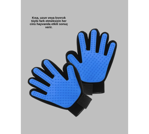 Evcil Hayvan Bakım Eldiveni – Masaj ve Tüy Toplama Özellikli Silikon Eldiven