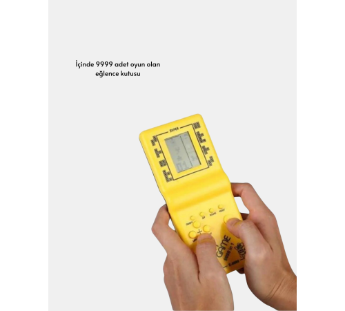 Mini Tetris El Aterisi – Taşınabilir Retro Oyun Konsolu, Pil ile Çalışan Klasik Model