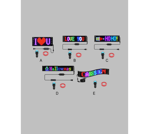 RGB Kayar Yazılı LED Reklam Ekranı – USB Bağlantılı Esnek Tasarım