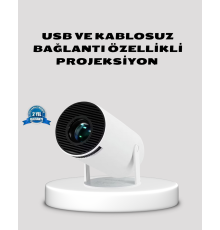 HDMI USB Bağlantılı 4K Destekli Taşınabilir Projeksiyon Cihazı