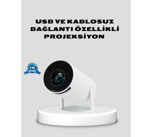 HDMI USB Bağlantılı 4K Destekli Taşınabilir Projeksiyon Cihazı