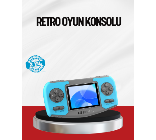 El Tipi Retro Oyun Konsolu Çocuklara Özel Portatif Oyun Makinesi