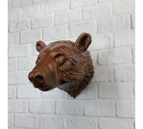 Ev ve Ofis İçin Dekoratif Ayı Başı Heykel Hediyelik Duvar Aksesuarı