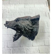 3D Siyah Ayı Başı Duvar Dekoru Modern Asılabilir Heykel 25x19 cm