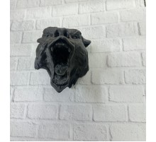 Dekoratif Siyah Ayı Duvar Heykeli Asılabilir Hediyelik 25x19 cm