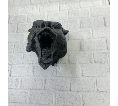 Siyah Ayı Duvar Süsü Dekoratif Asılabilir Heykel Ev Ofis Aksesuarı