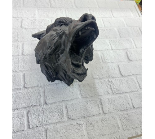 Siyah Ayı Duvar Süsü Dekoratif Asılabilir Heykel Ev Ofis Aksesuarı