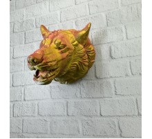 Gold Kurt Duvar Aksesuarı Asılabilir 3D Dekoratif Heykel 25x19 cm