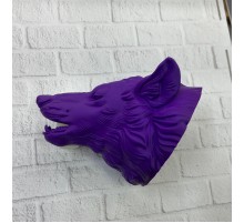 Dekoratif Mor Kurt Duvar Heykeli Asılabilir Hediyelik 25x19 cm