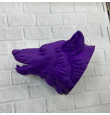 Dekoratif Mor Kurt Duvar Heykeli Asılabilir Hediyelik 25x19 cm