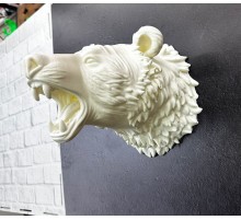 Krem Ayı Figürü Duvar Süsü Asılabilir Hediyelik Dekoratif 25x19 cm