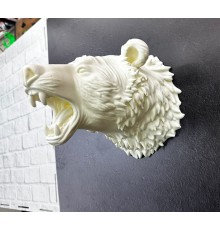 Krem Ayı Figürü Duvar Süsü Asılabilir Hediyelik Dekoratif 25x19 cm