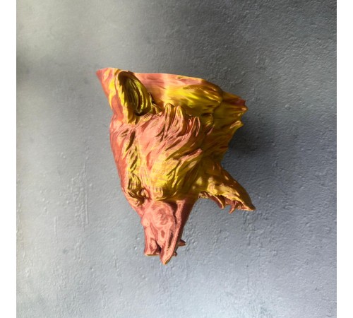 Gold Kırmızı Jaguar Duvar Dekoru Asılabilir Hediyelik 3D Heykel 20x16 cm